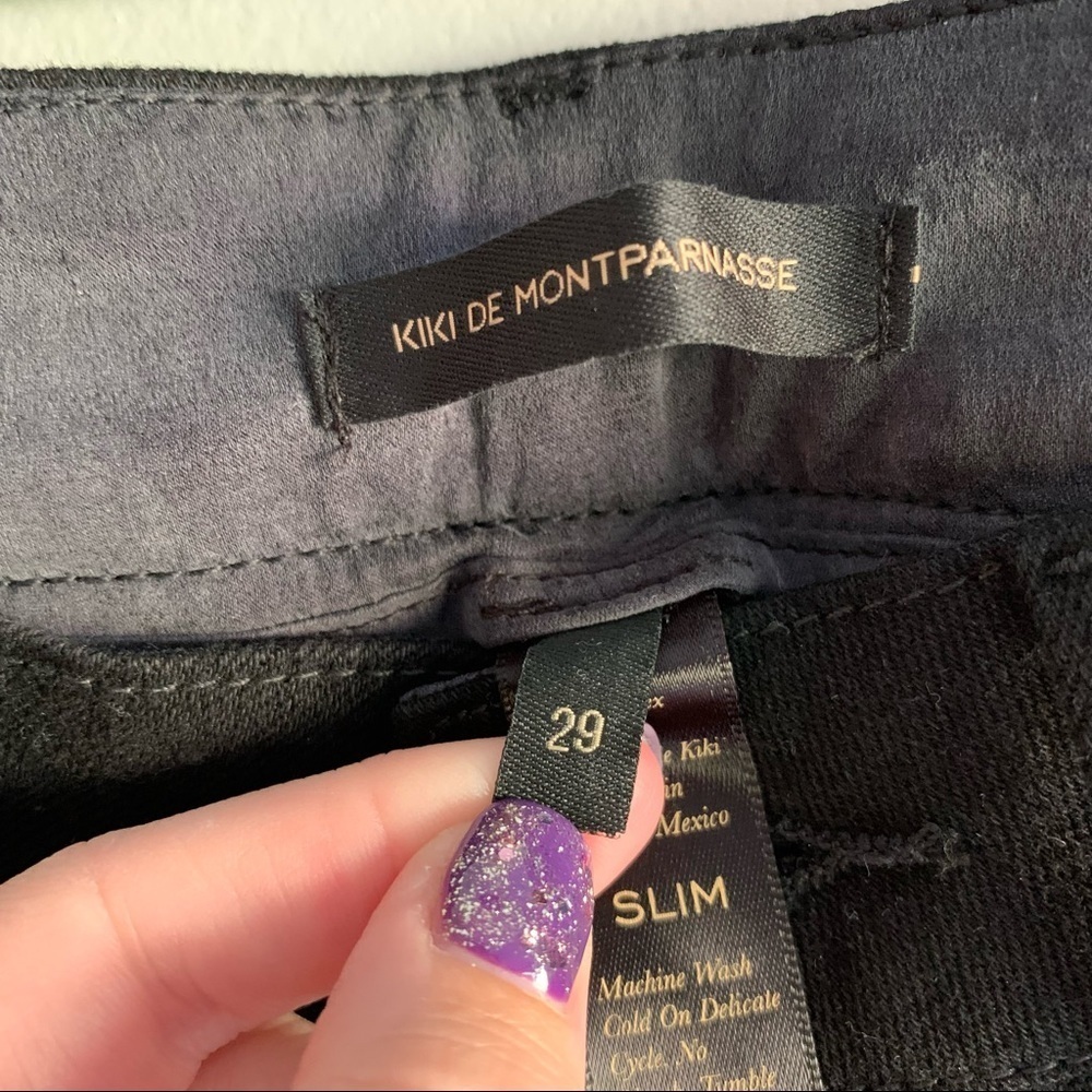 Women’s Kiki de Montparnasse black butterfly slim jeans - Picture 6 of 8
